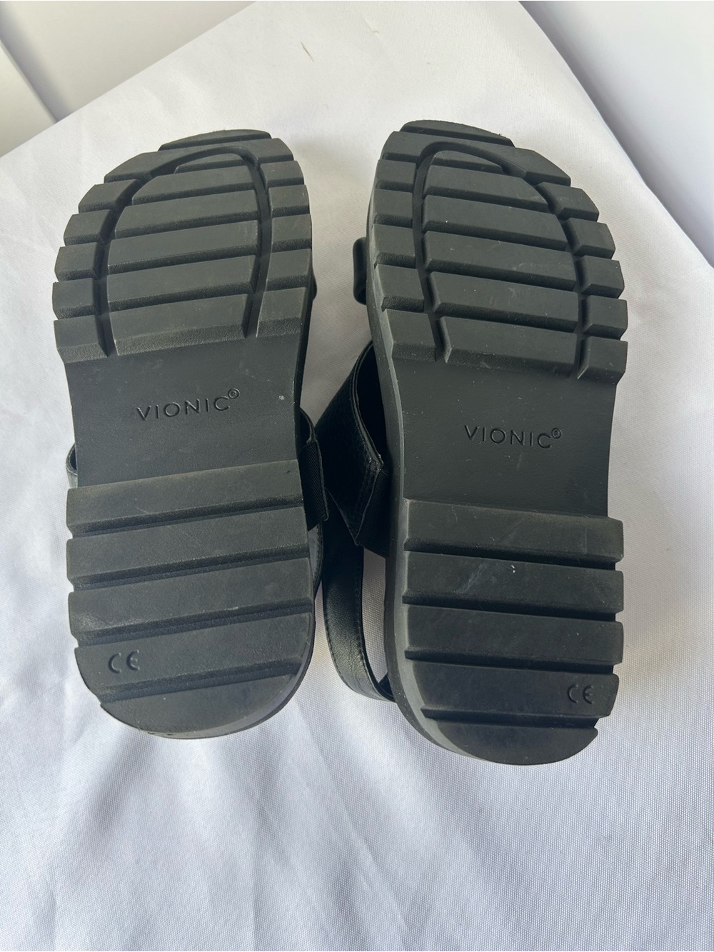 Vionic Black Platform Leather Sandals - Picture 4 of 6